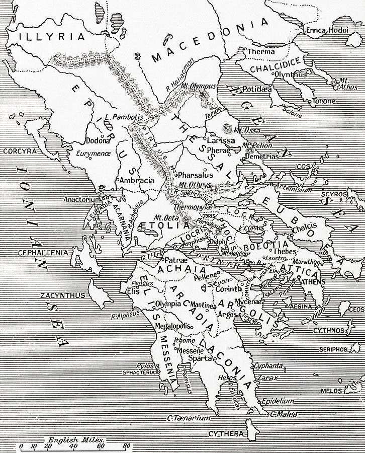 726x900 Map Of Ancient Greece Drawing - Greece Map Drawing