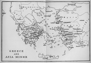 350x243 Map Of Ancient Greece And Asia Minor With Ancient Tribes And Cities - Greece Map Drawing