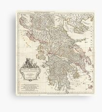 210x230 Map Of Greece Drawing Canvas Prints Redbubble - Greece Map Drawing