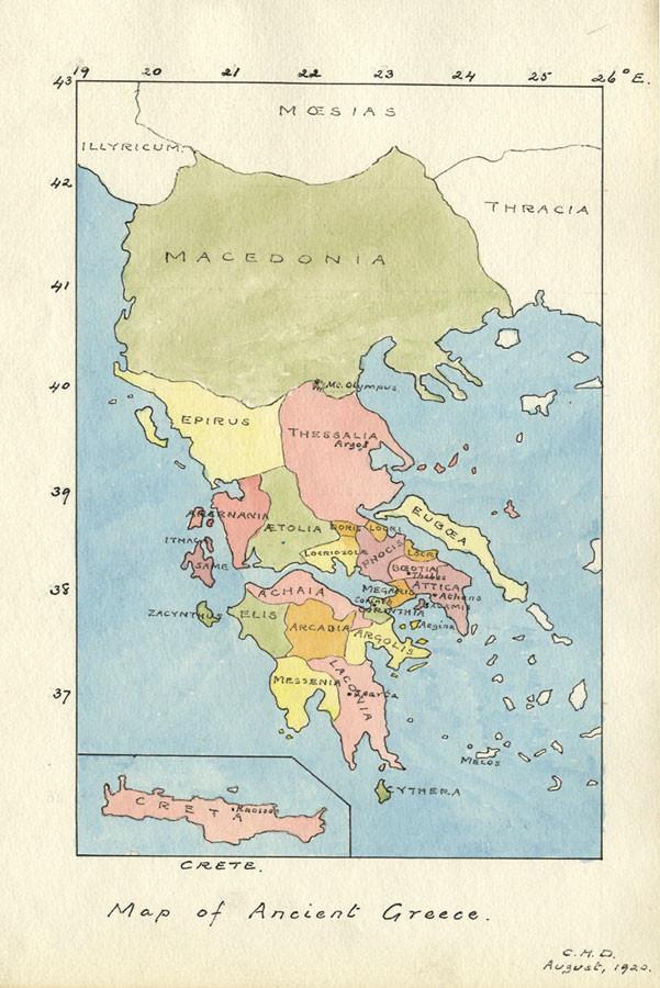 Greece Map Drawing 3 