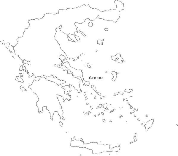 600x524 Digital Greece Map For Adobe Illustrator And Powerpointkeynote - Greece Map Drawing