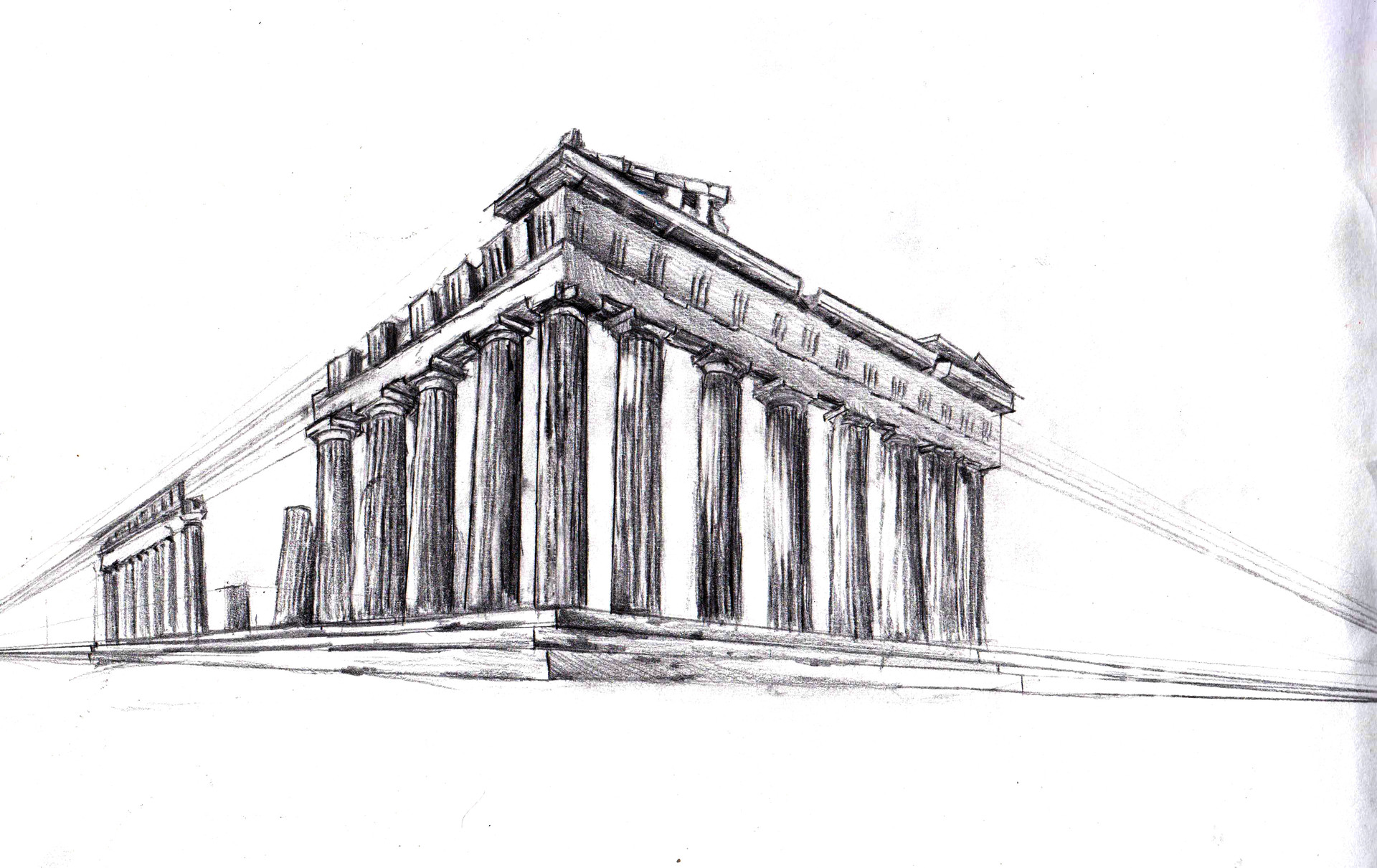 1920x1210 Eileen Liu - Greek Architecture Drawing