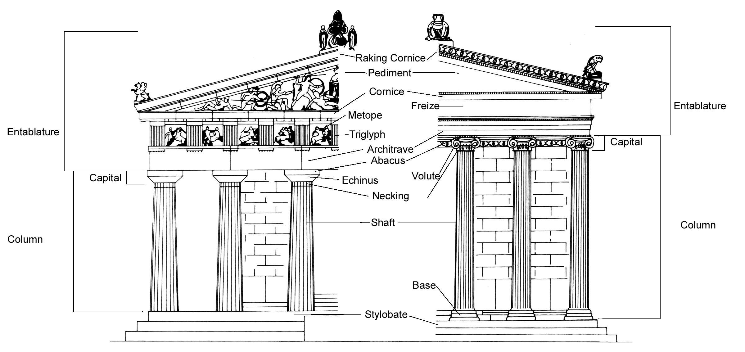 2400x1134 Greek Architecture - Greek Architecture Drawing