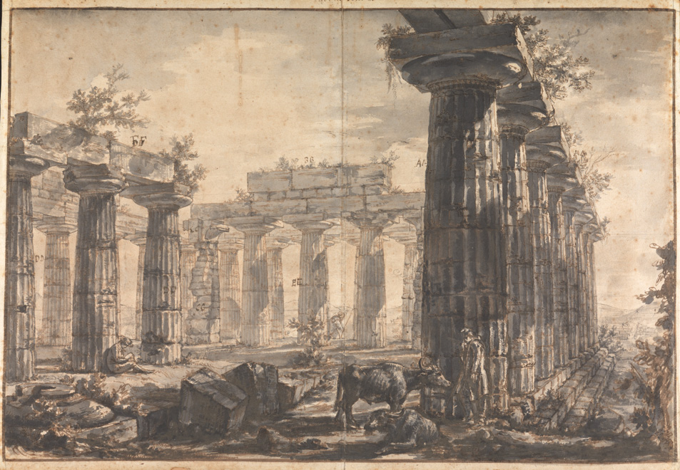 953x660 Rare Piranesi Drawings Revive Greek Architecture - Greek Architecture Drawing