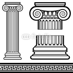 236x236 best column images greek art, ancient greece, columns - Greek Columns Drawing