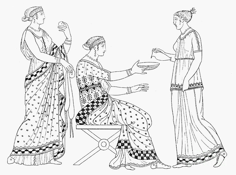 900x667 Ancient Greek Women Photograph - Greek Drawings
