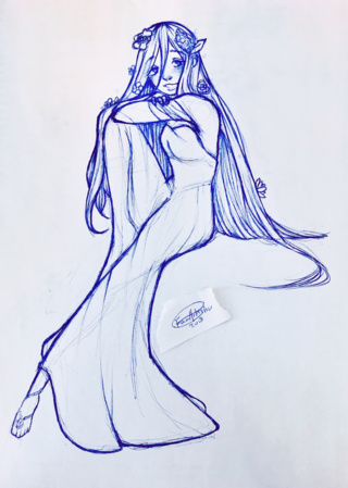 320x449 Greekgoddess Drawings On Paigeeworld Pictures Of Greekgoddess - Greek Goddess Drawing