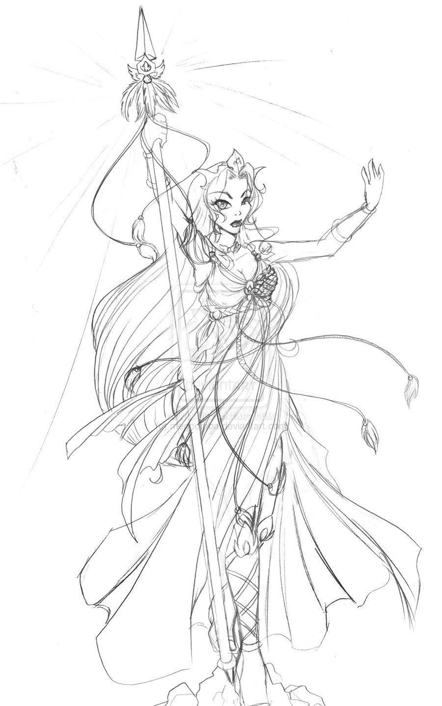 900x1436 greek goddess aphrodite drawing - Greek Goddess Drawing