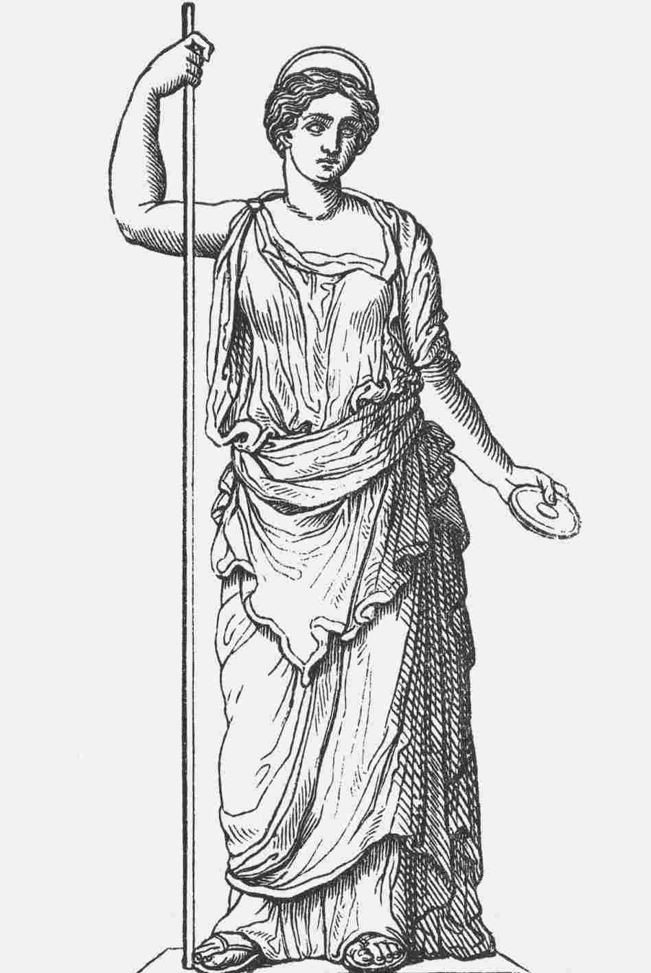 Рисунок древнегреческой Богини Геры
