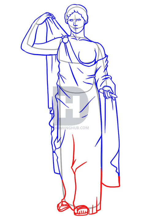 470x720 How To Draw Greek Gods, Step - Greek Gods Drawing