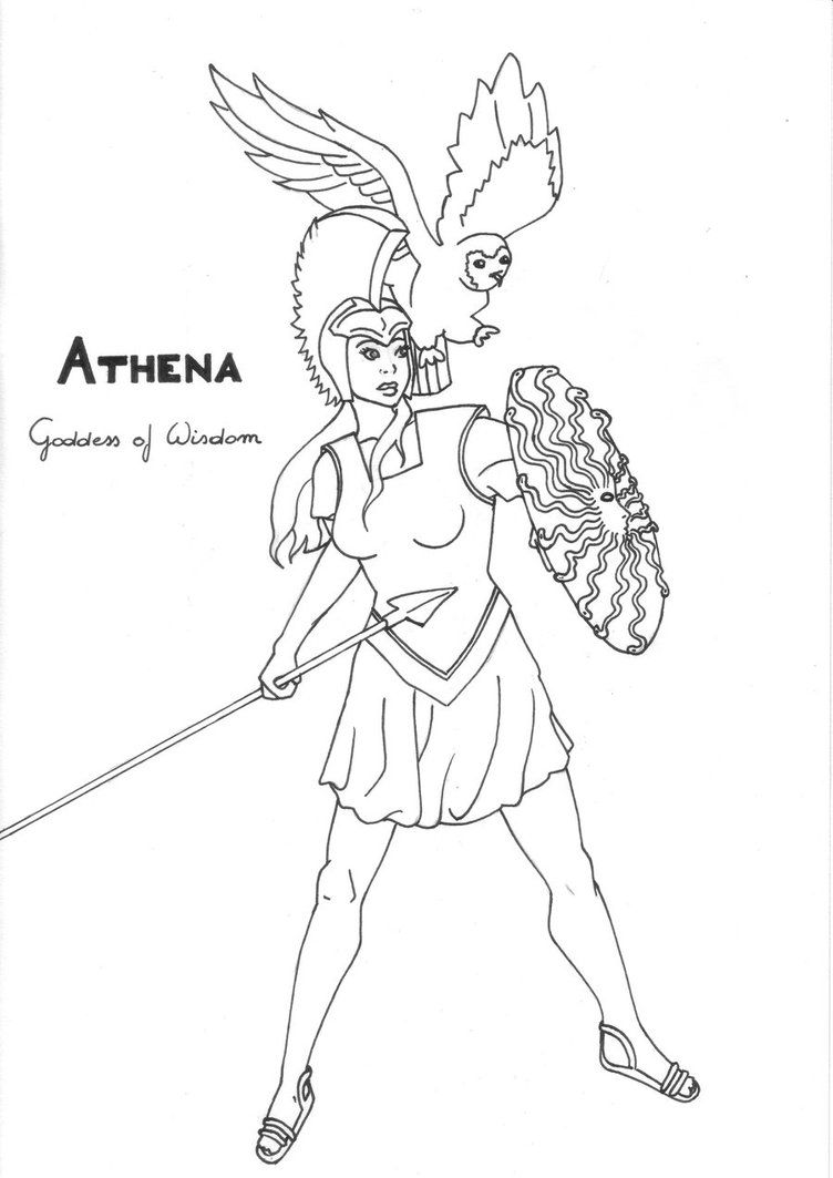 752x1063 Simple Athena Drawing - Greek Gods Drawing