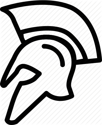 417x512 Cinema, Film, Greek, Helmet, Movie, Spartan Icon - Greek Helmet Drawing
