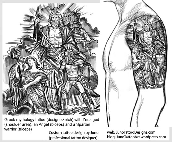 556x459 greek mythology tattoos - Greek Mythology Drawings