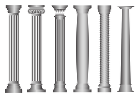 286x200 roman pillar free vector art - Greek Pillar Drawing
