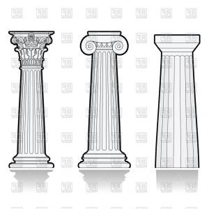 300x300 stylized greek columns vector clipart lazttweet - Greek Pillar Drawing