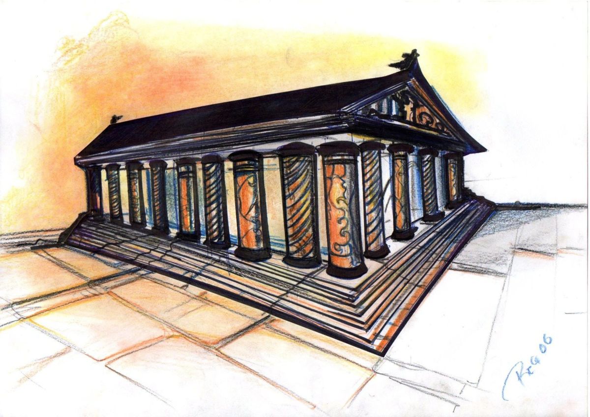 Greek Temple Drawing at Explore collection of