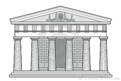 400x267 greek temples vector black and white library - Greek Temple Drawing
