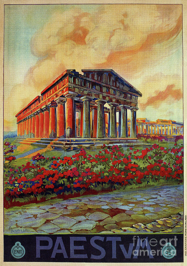 632x900 Paestum Ancient Greek Temple Drawing - Greek Temple Drawing