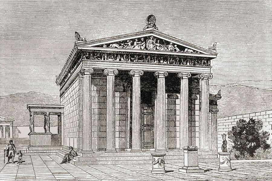 Greek Temple Drawing at Explore collection of