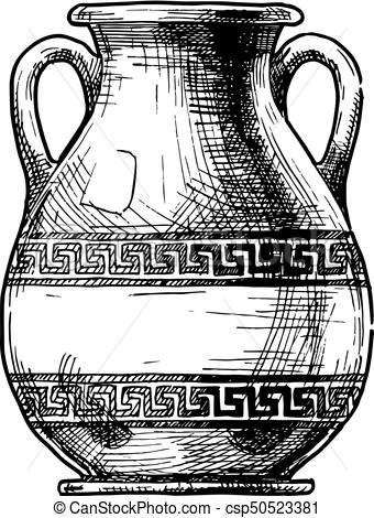 Greek Vase Drawing At Paintingvalley Com Explore Collection Of