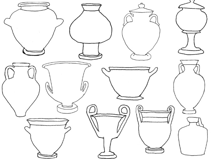 Greek Vase Drawing At Paintingvalley Com Explore Collection Of