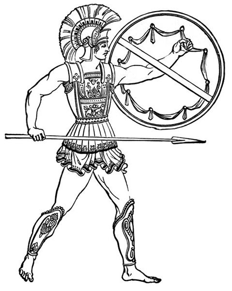 479x600 Greek Warriors Free Images - Greek Warrior Drawing