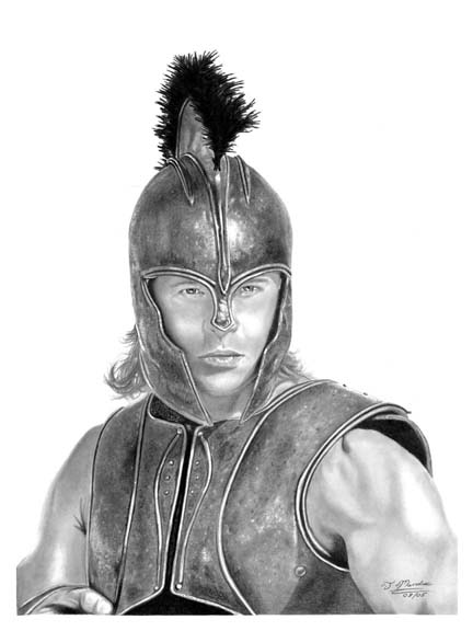 432x576 achilles warrior drawing - Greek Warrior Drawing