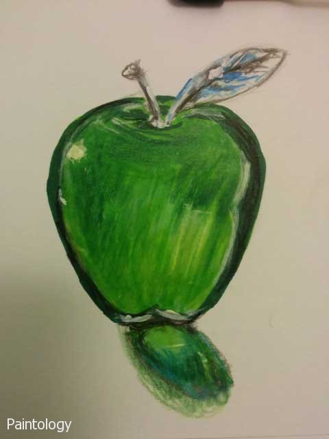 480x640 drawing crystal apples with sharpie markers and colored pencils - Green Apple Drawing