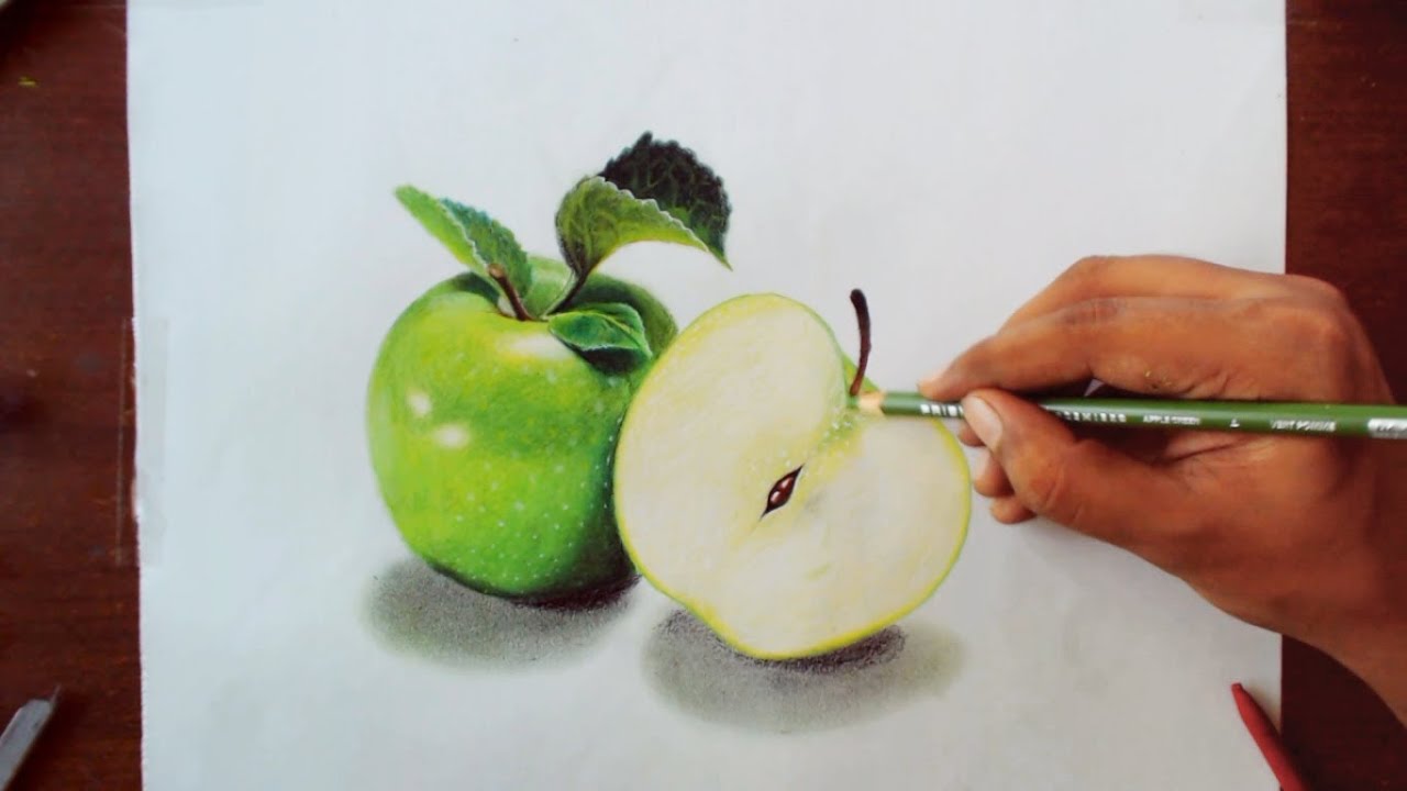 1280x720 drawing green apples - Green Apple Drawing