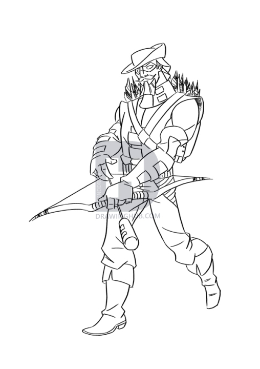 508x720 how to draw green arrow, step - Green Arrow Drawing