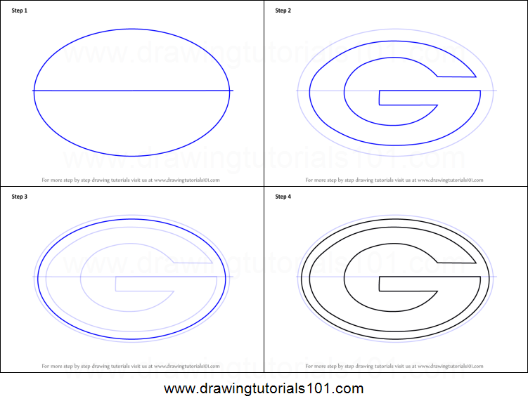 751x581 how to draw green bay packers logo printable step - Green Bay Packers Drawings