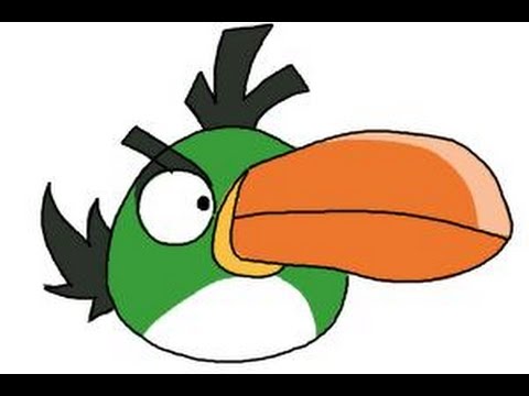 480x360 how to draw angry bird hal, green bird, boomerang bird - Green Bird Drawing