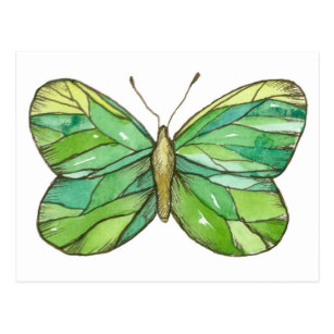 307x307 emerald green butterfly drawing gifts on zazzle - Green Butterfly Drawing