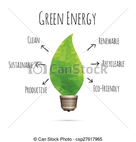 450x470 clean green energy vector illustration of clean green energy - Green Energy Drawing