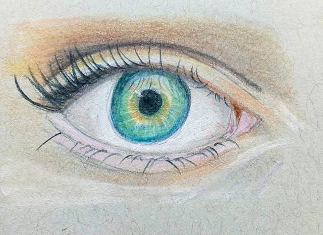 640x466 Prints On Twitter Second Eye Of The Week - Green Eyes Drawing