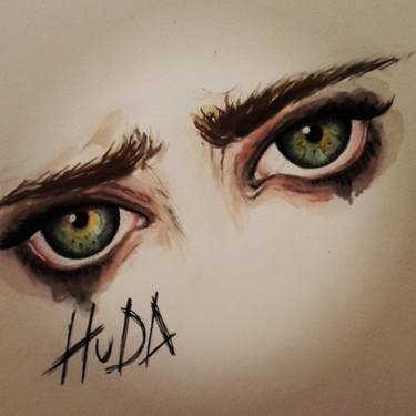 375x375 Big Green Eyes Drawing - Green Eyes Drawing