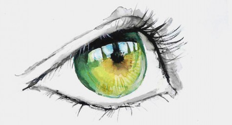 475x256 Green Eyes Picture On Visualizeus On We Heart It - Green Eyes Drawing