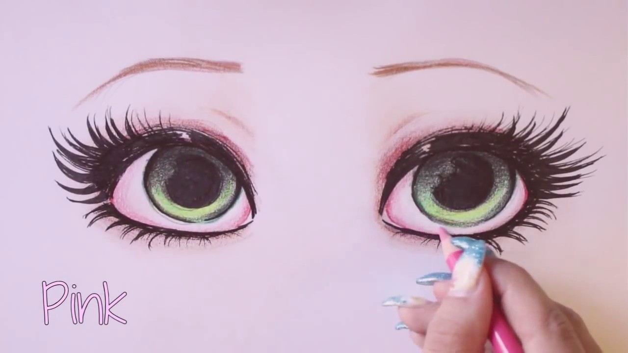 1280x720 Drawing Tutorial How To Draw And Color Green Eyes - Green Eyes Drawing