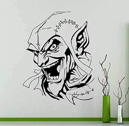 425x415 green goblin wall decal comics supervillain vinyl sticker spider - Green Goblin Drawing