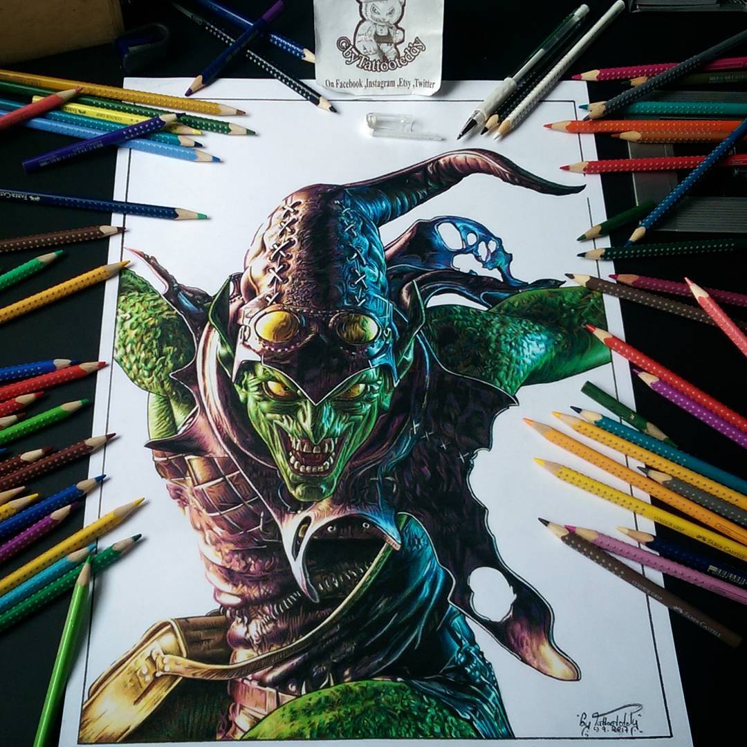 Green Goblin Drawing at PaintingValley.com | Explore collection of