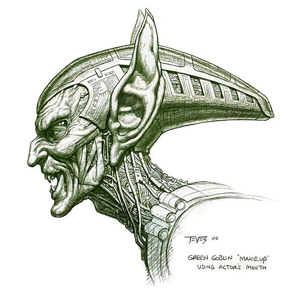 584x580 marvel concept art green goblin ryan l facey - Green Goblin Drawing