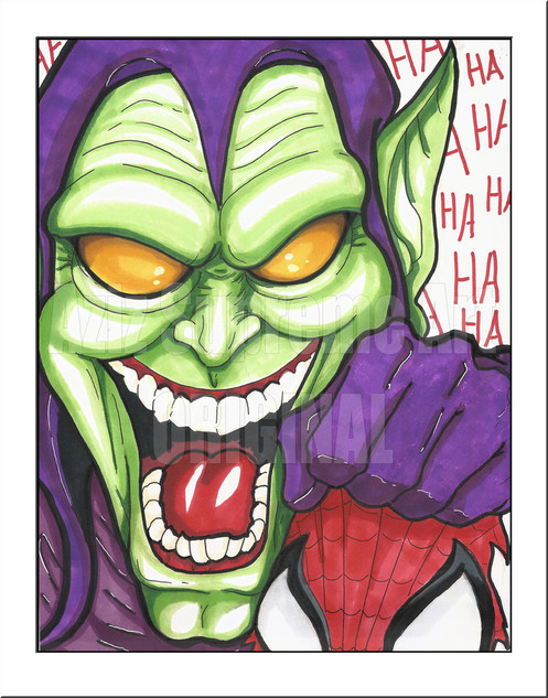 497x633 the green goblin marker drawing - Green Goblin Drawing