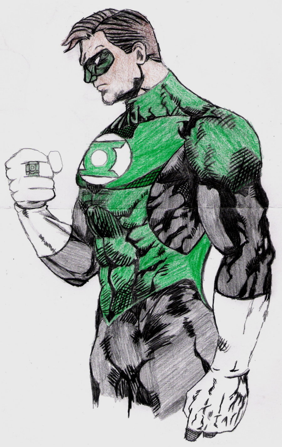 900x1425 green lantern drawing in color - Green Lantern Drawing