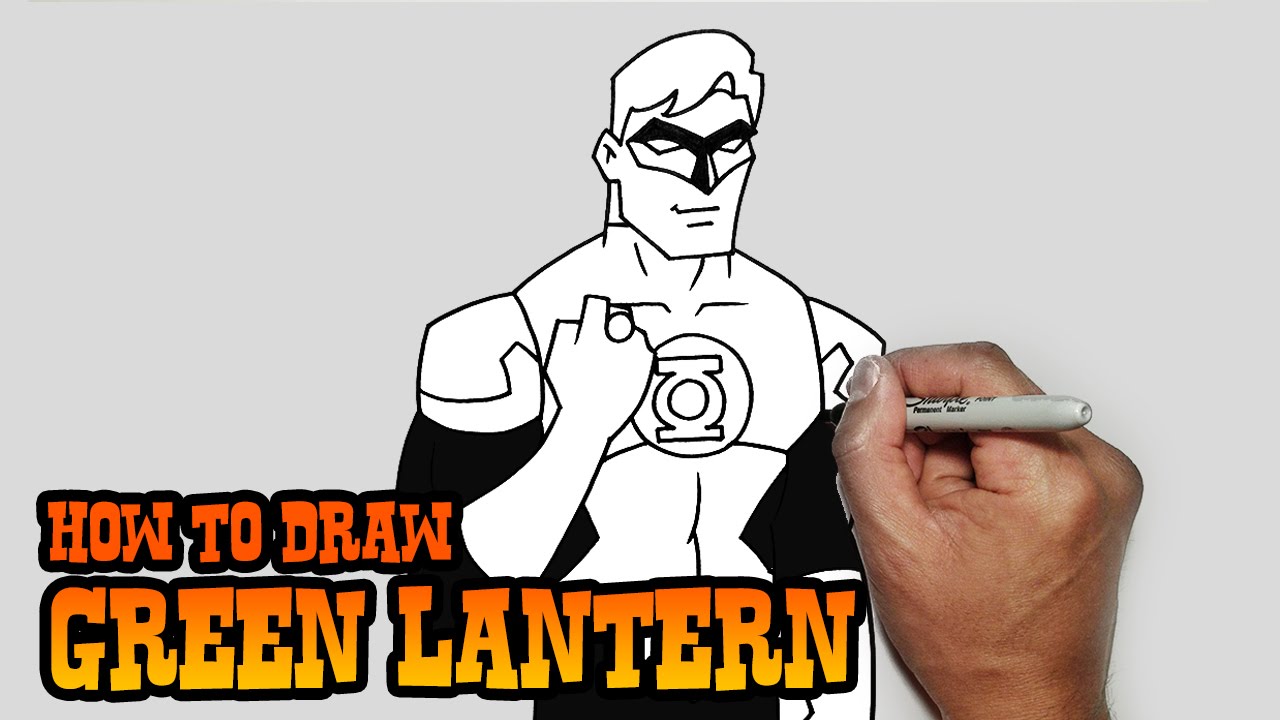 1280x720 how to draw green lantern young justice video lesson - Green Lantern Drawing