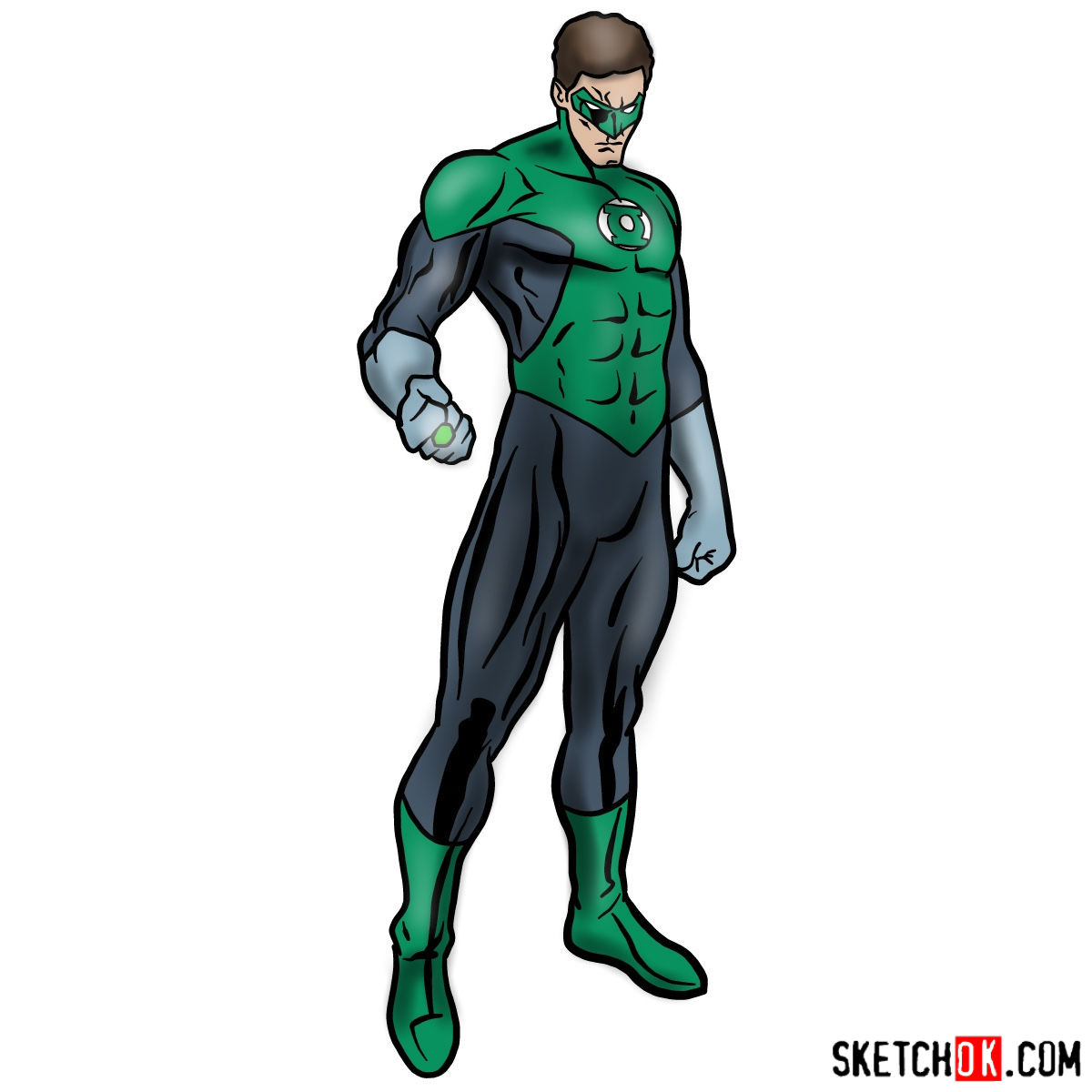 1200x1200 how to draw hal jordan as green lantern - Green Lantern Drawing