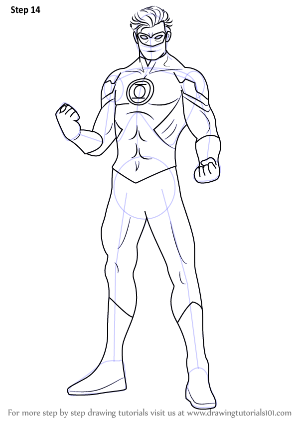596x843 learn how to draw green lantern - Green Lantern Drawing
