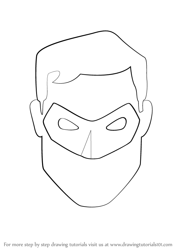598x844 learn how to draw green lantern face - Green Lantern Drawing