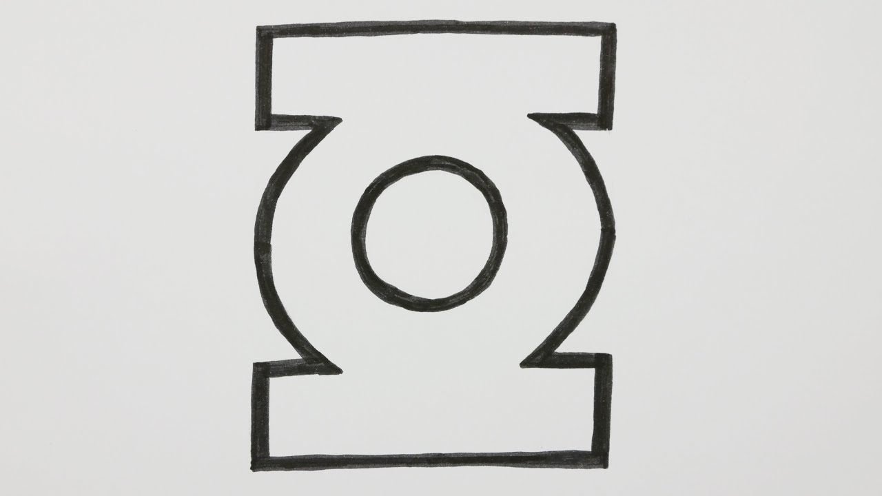 1280x720 how to draw a green lantern logo - Green Lantern Logo Drawing