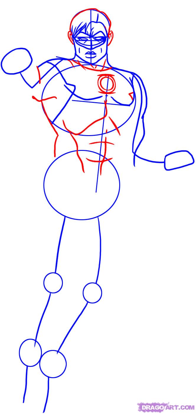 664x1397 how to draw the green lantern, step - Green Lantern Logo Drawing