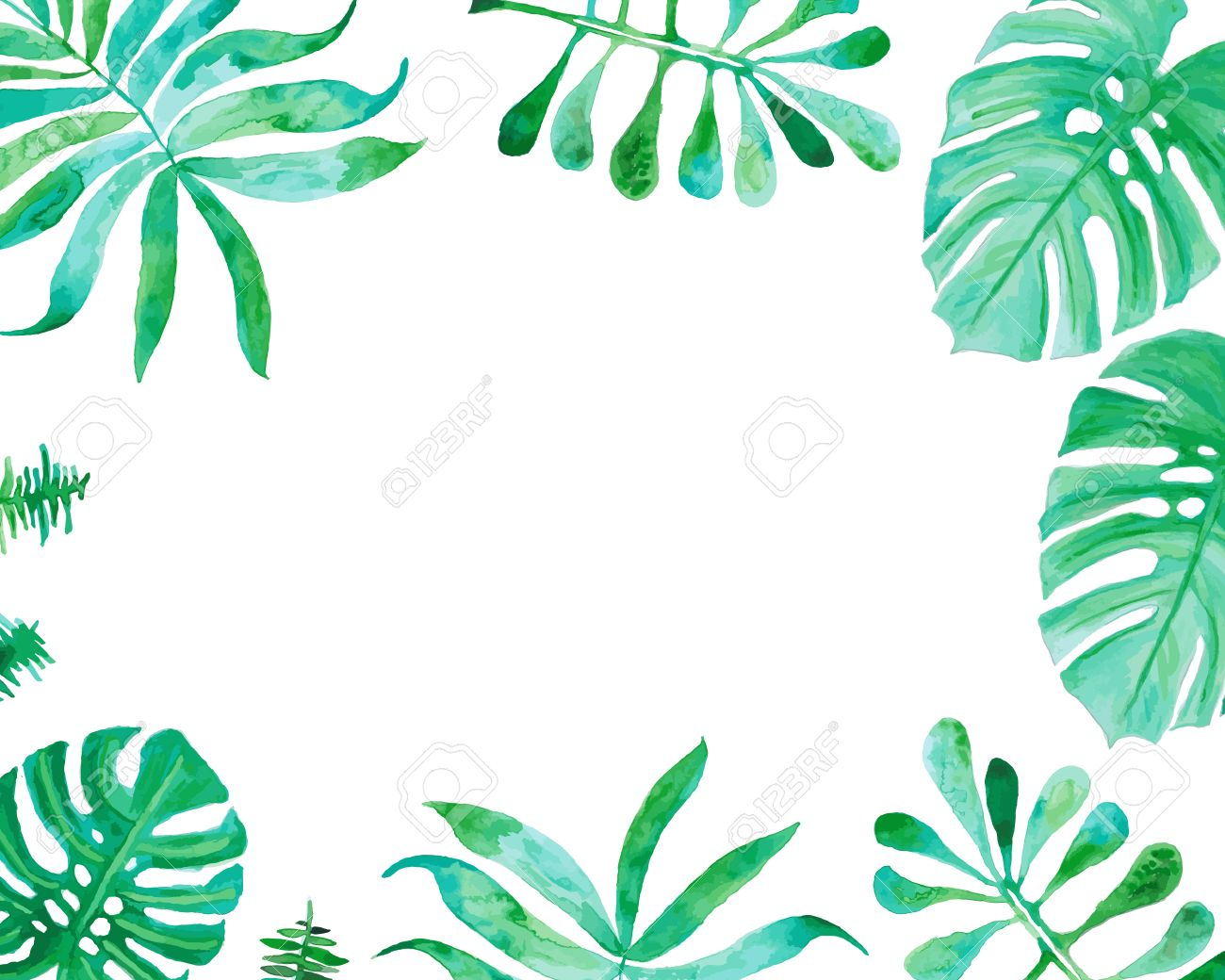 1300x1040 palm tree leaf drawing watercolor drawing, palm trees or green - Green Leaf Drawing